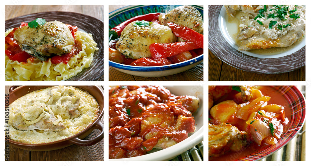 Food set of different Chicken meat. Food set of different Chicken meat.