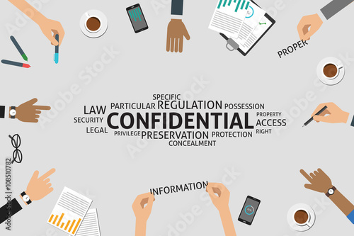vector confidential concept,template