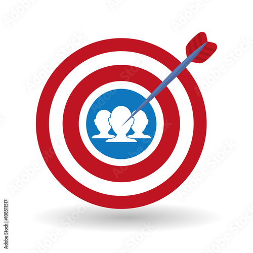 Flat illustration about digital marketing design 