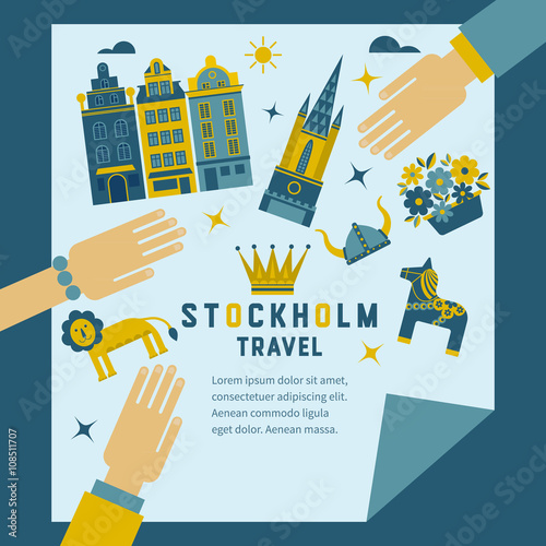 Photography Poster invitation to travel to Stockholm