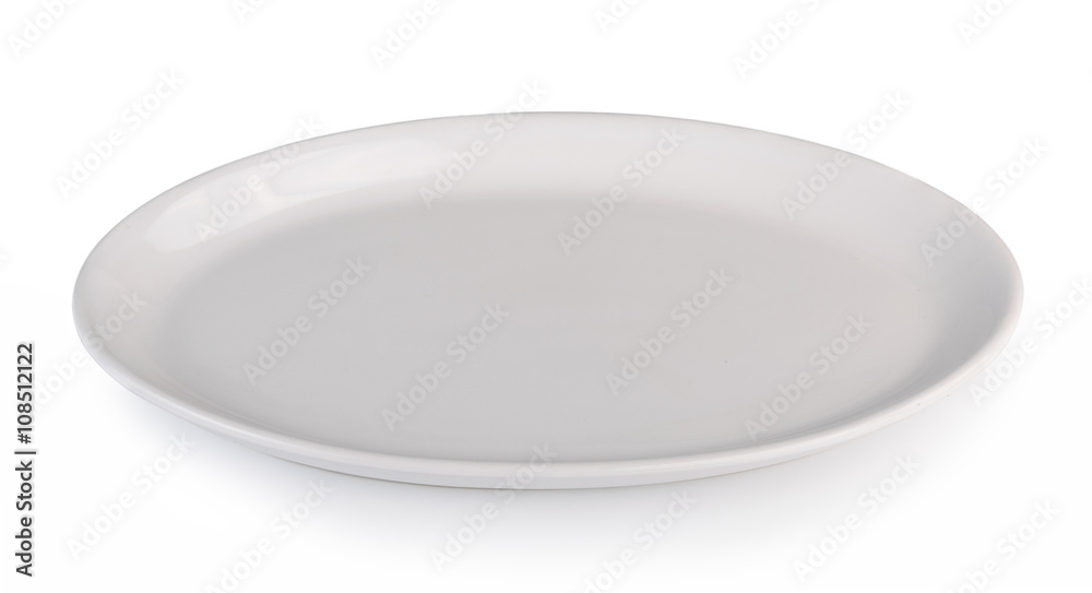 white plate isolated on white background