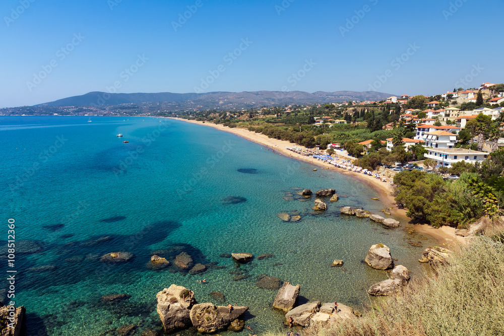 Methoni beach in Peloponnese, Greece