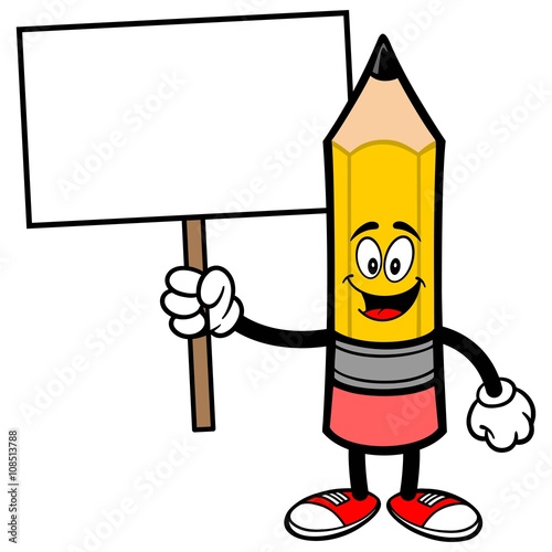 Pencil with a Sign