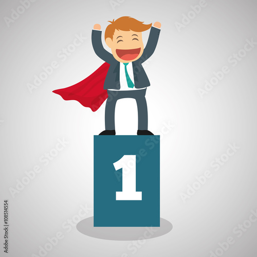 Flat illustration about success design, business related