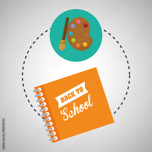 Flat illustration about back to school design, education related