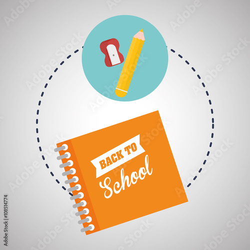 Flat illustration about back to school design, education related