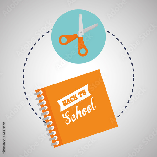 Flat illustration about back to school design, education related