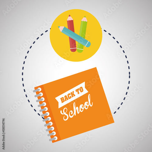 Flat illustration about back to school design, education related