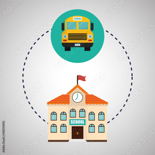 Flat illustration about back to school design, education related