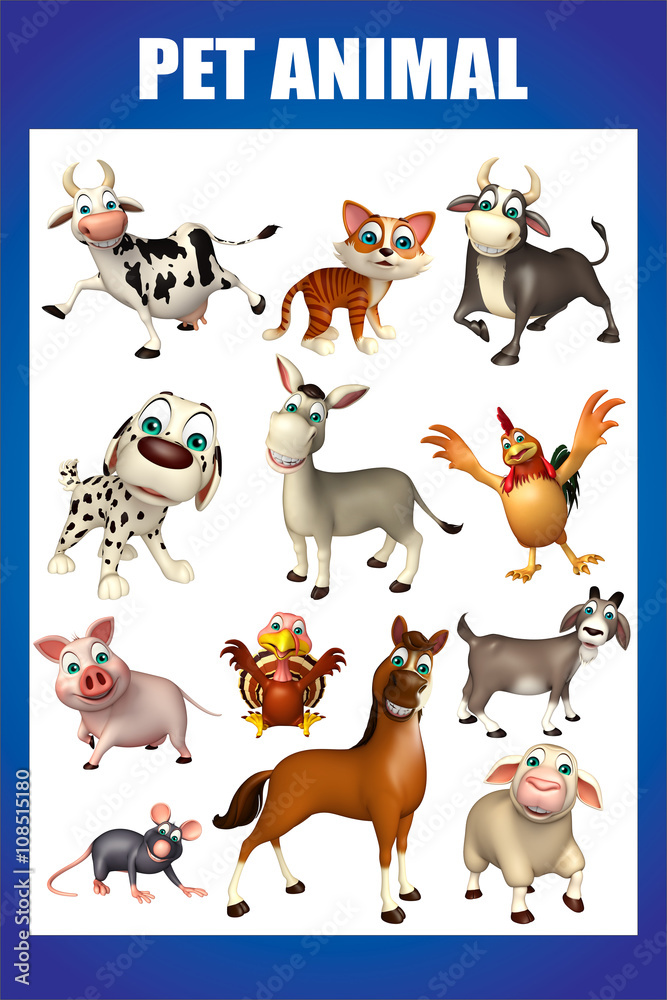Fototapeta premium pet animal chart
