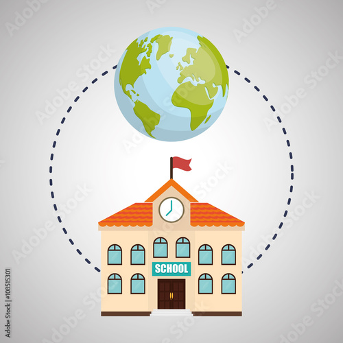 Flat illustration about back to school design