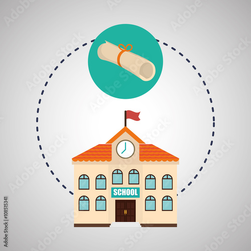 Flat illustration about back to school design