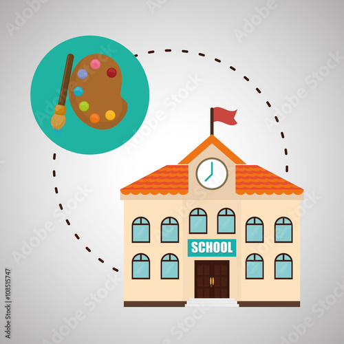Flat illustration about back to school design