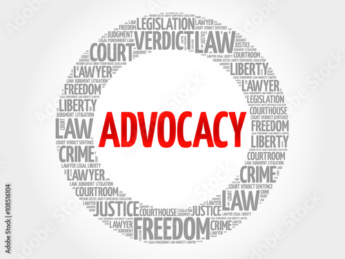 Advocacy word cloud concept