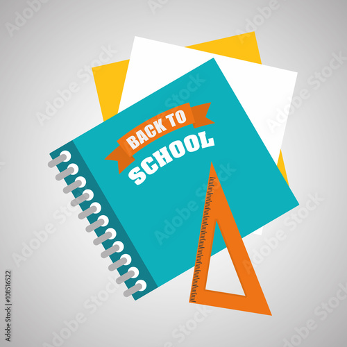 Flat illustration about back to school design