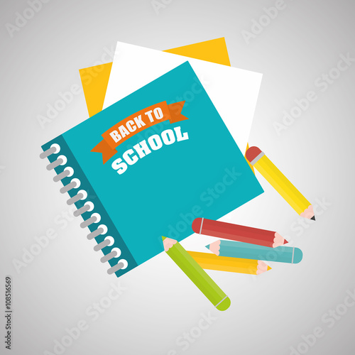 Flat illustration about back to school design