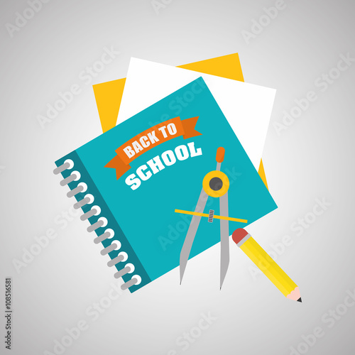 Flat illustration about back to school design