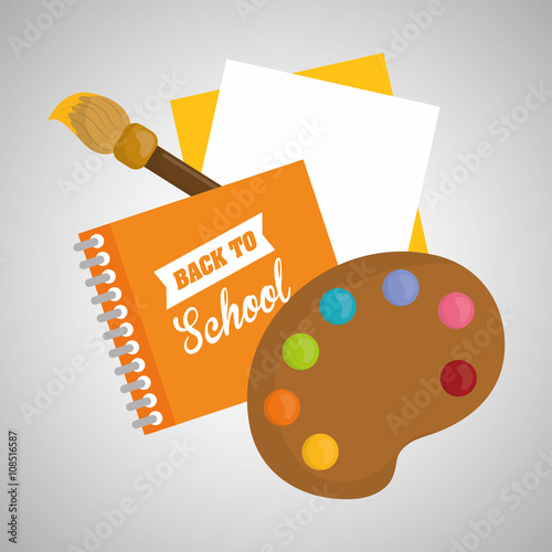 Flat illustration about back to school design