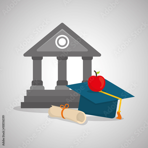 Flat illustration about back to school design