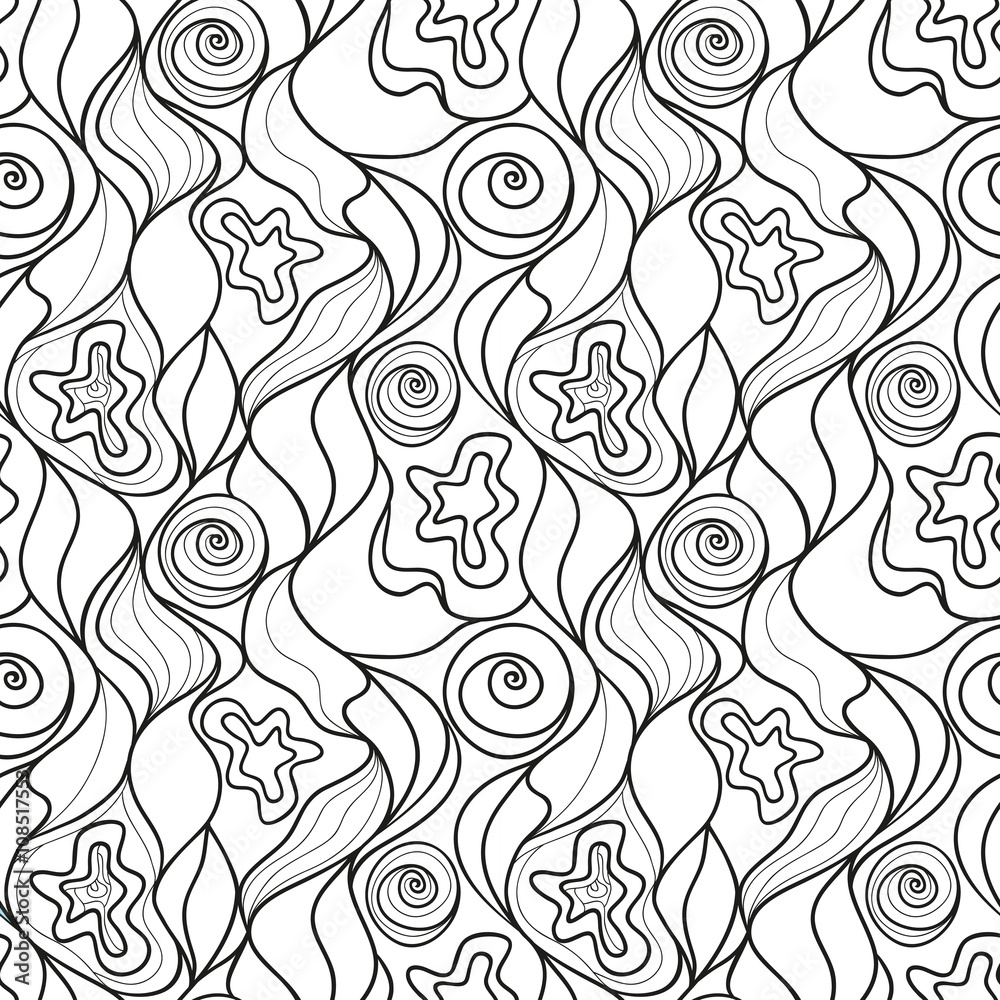 Fototapeta premium Abstract seamless wave hair