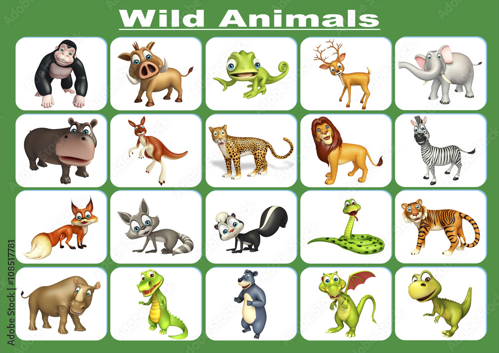 CHARTS WILD ANIMALS, NA