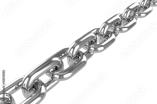 3d render stainless steel chain