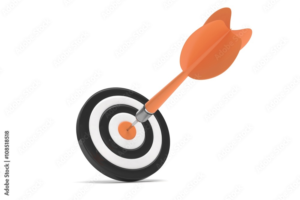 arrow darts in target. 3d rendering. arrow darts in target. 3d rendering.