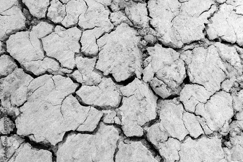drought land - cracked ground.