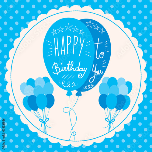 Happy birthday blue greetin...