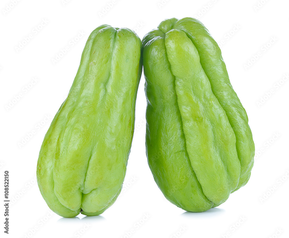 Chayote on white background Chayote on white background
