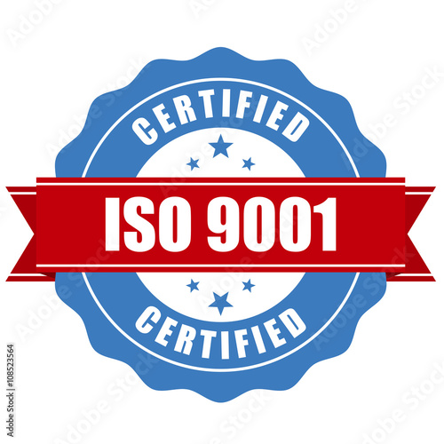 ISO 9001 certified stamp - quality standard seal