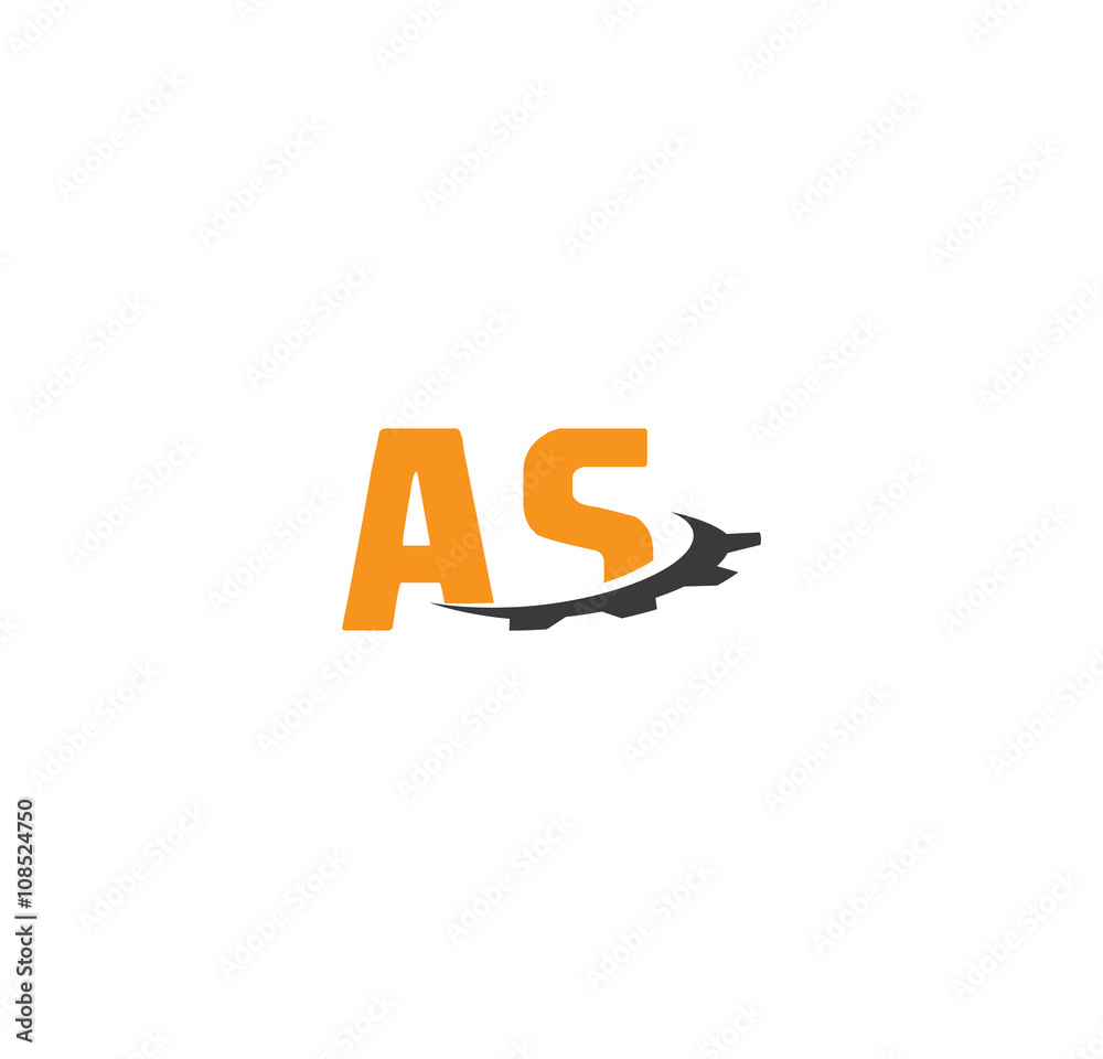 as alphabet with swoosh gears