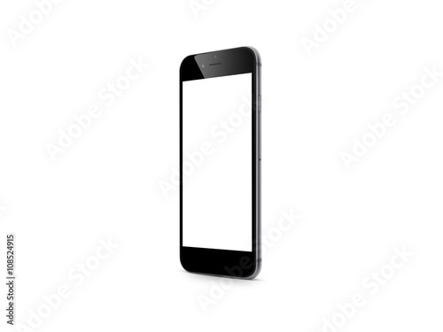 Phone space gray isolated on white background