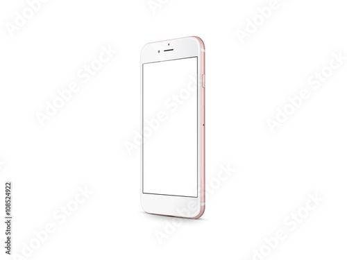 Phone 6 rose gold isolated on white background