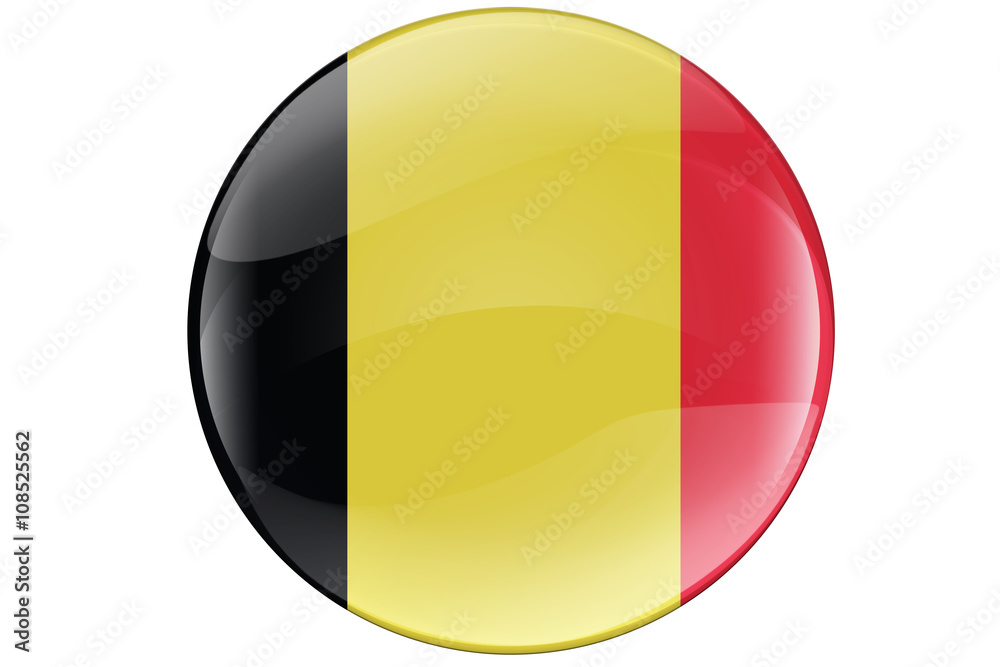 Fototapeta premium Belgium Button Flag