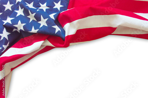 American flag border isolated