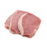 raw meat pork on white