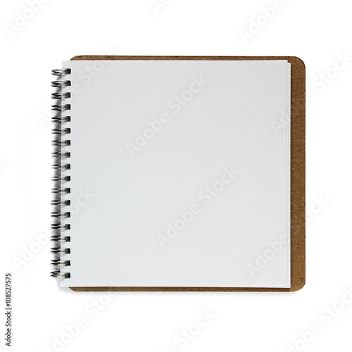 Note book isolated on white background.