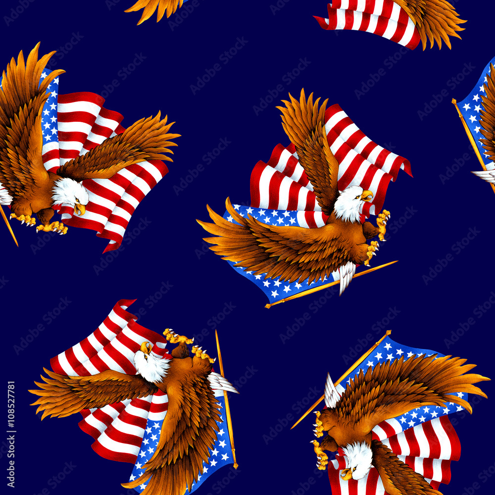 星条旗と鷲のパターン Stock イラスト Adobe Stock