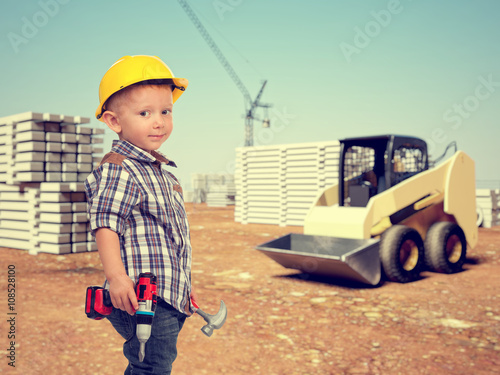 child and construction site