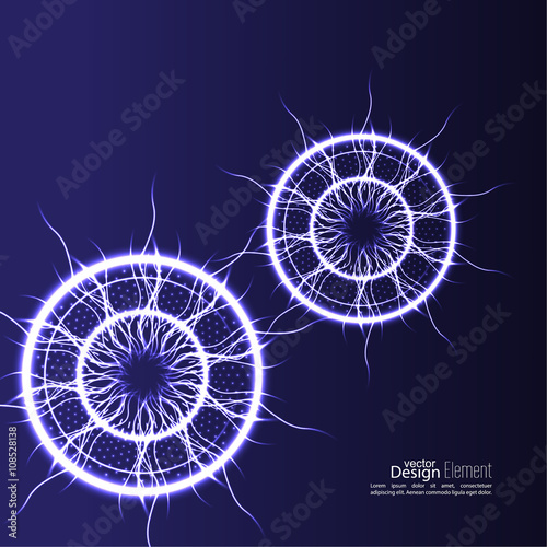 Abstract background with microorganisms