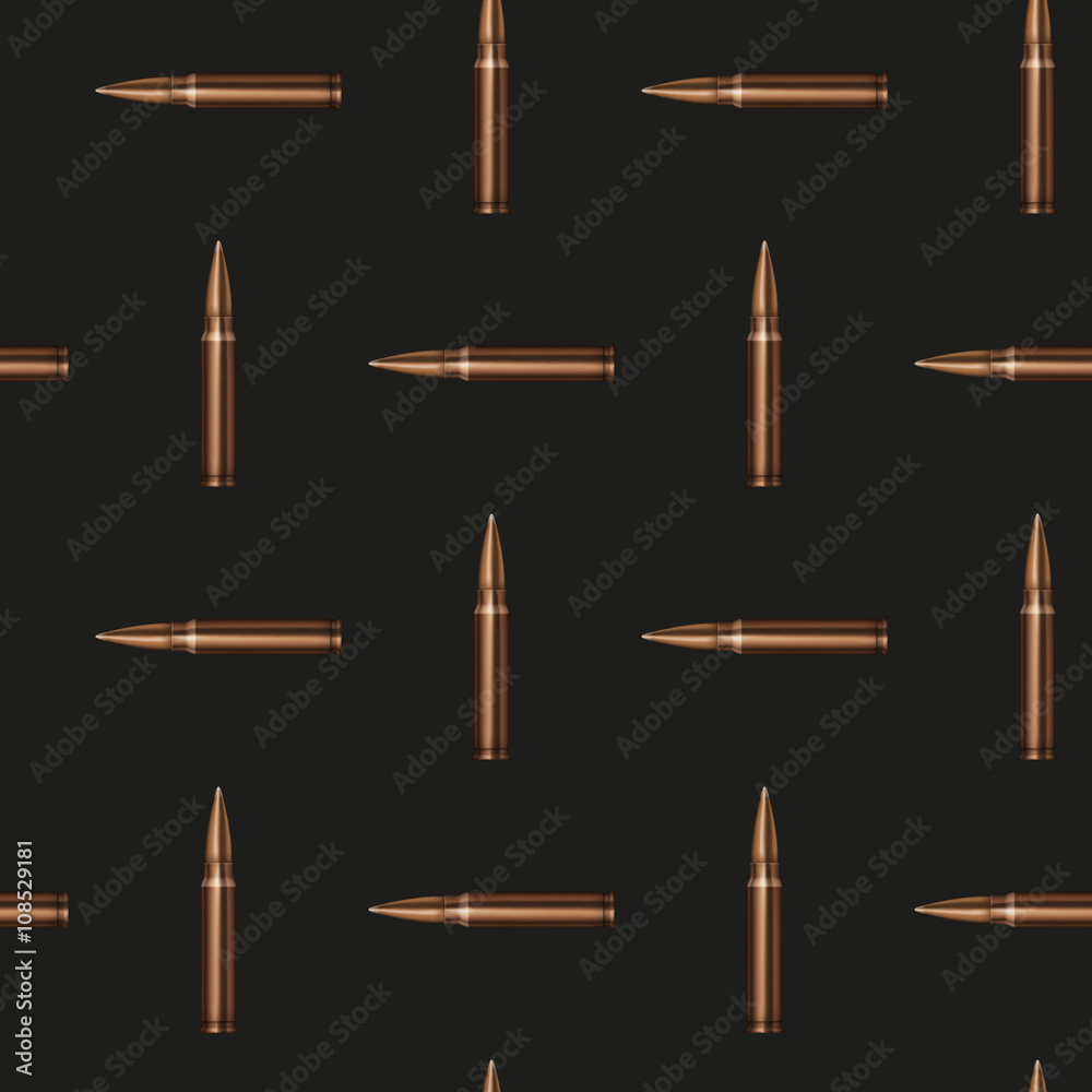 Naklejka premium Rifle Bullets pattern background