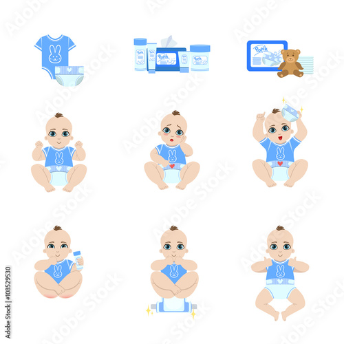 Baby Diaper Changing Sequence