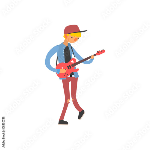 Bass Guitarist Vector Illustration