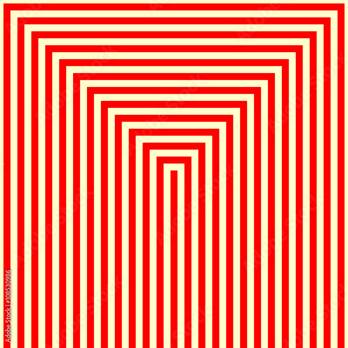 Striped red white pattern. Abstract repeat straight lines geometric texture background.