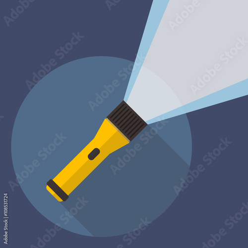 Flashlight flat icon