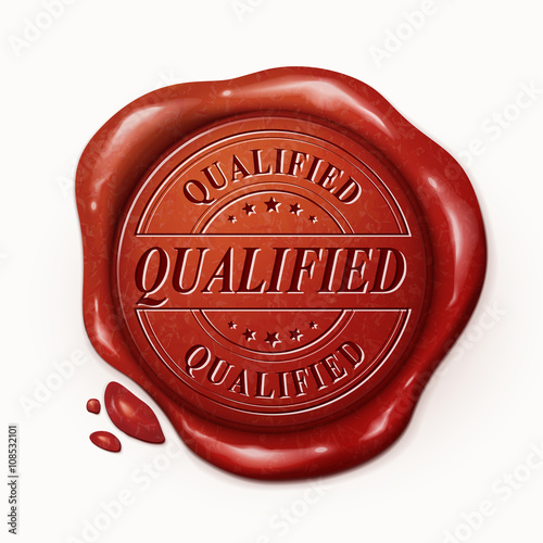 qualified 3d red wax seal