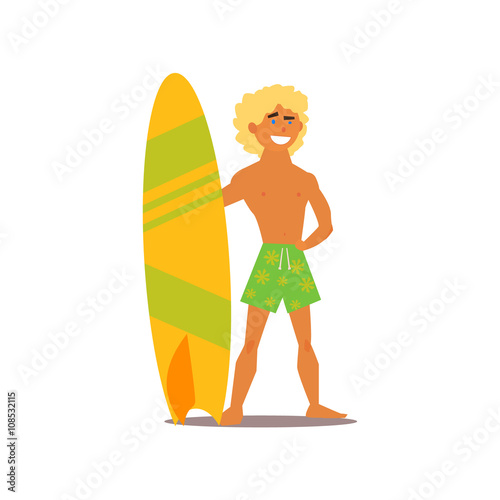 Surfer Guy Vector Illustration