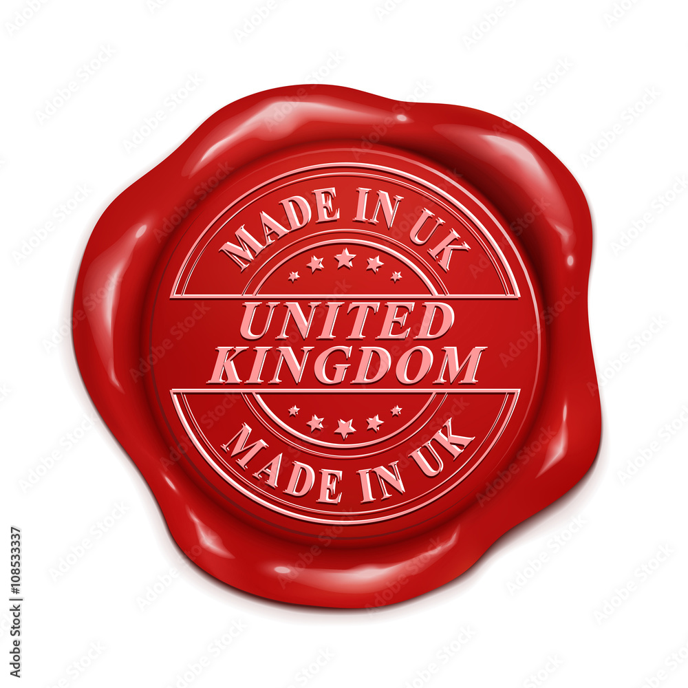 made in UK 3d red wax seal made in UK 3d red wax seal