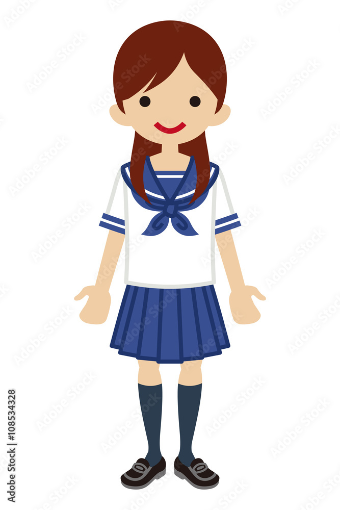 Japanese Female High school student - Sailor Suit - 女子高生 セーラー服 Japanese Female High school student - Sailor Suit - 女子高生 セーラー服